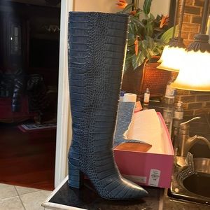 Paris Texas jean crocodile boots (NEW)